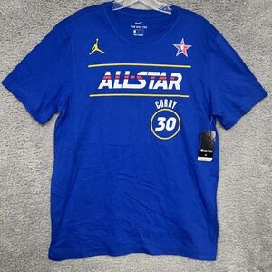 NWT Nike Jordan Curry‎ T Shirt Sz M Blue 2021 All-Star Tee Golden State Warriors